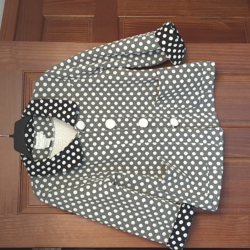 Med Polka Dot Jersey Blazer